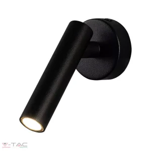 2W LED fali spotlámpa 3000K fekete - 10290