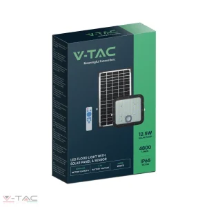 30W Napelemes fekete LED reflektor távirányítóval 4000K 6.4V 6000mA - 10310