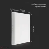 6W Négyszög falon kívüli LED panel 6500K - 10494 - Image 2
