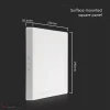 12W Négyszög falon kívüli LED panel 4000K - 104961 - Image 4