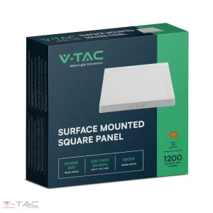 12W Négyszög falon kívüli LED panel 6500K - 10497