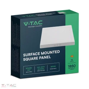 18W Négyszög falon kívüli LED panel 3000K - 10498