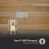 2W LED asztali lámpa gyertya design 3000K pezsgőarany   borostyánsárga üveg - 10566 - Image 4