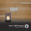 2W LED asztali lámpa gyertya design 3000K fekete   füstös üveg - 10567 - Image 4