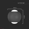 2W LED fali lámpa fel-le világító 3000K fekete IP54 - 10584 - Image 2