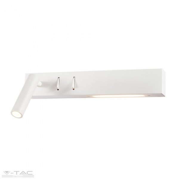 3 6W LED fali dupla olvasó lámpa 120° fehér 3000K - 1488