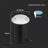 1W LED földbe süllyeszthető kétirányú talajlámpa fehér 3000K - 211465 - Image 2