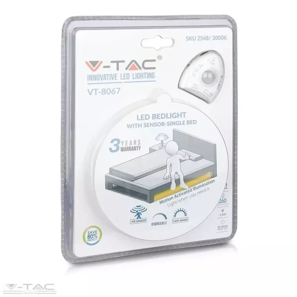 LED szalag szett alkonykapcsolós mozgásérzékelővel és tápegységgel 120 cm 4000K - 212549