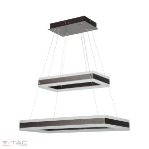113W Négyszög kávébarna design csillár 2 részes dimmelhető 3000K - 213988