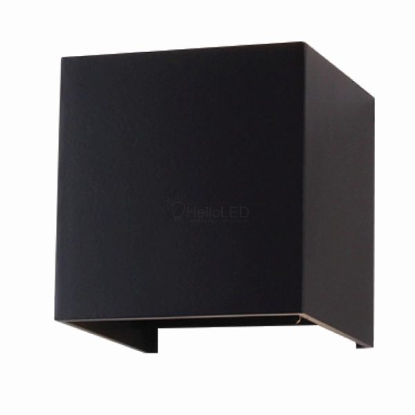 6W Fekete rejtett fali lámpa IP65 3000K - 217078