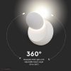 5W LED fali lámpa fehér forgatható kör 4000K - 217093 - Image 4