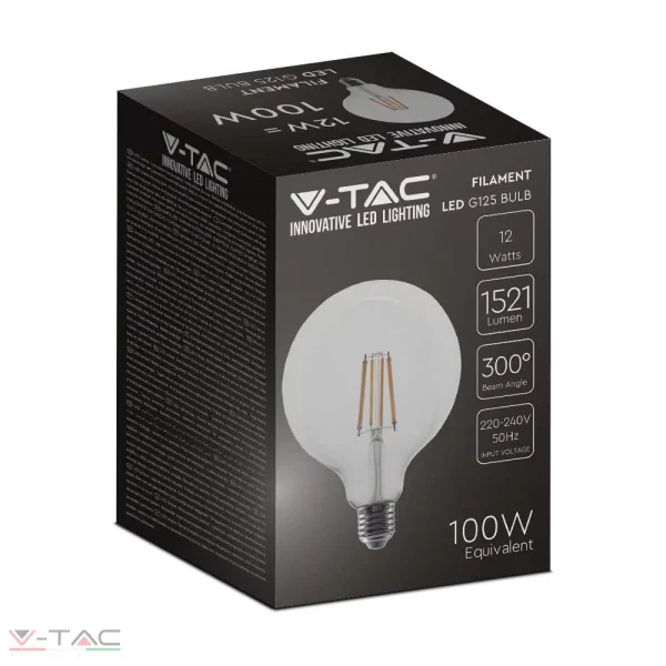 12,5W Retro LED izzó E27 G125 3000K - 217453