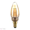 2W Vintage LED Retro izzó borostyán burkolat gyertya E14 1800K - 217472 - Image 2