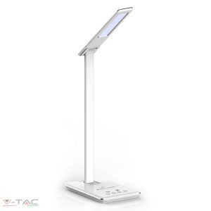 4W LED asztali lámpa vezetéknélküli töltővel 3 in 1 fehér - 218601