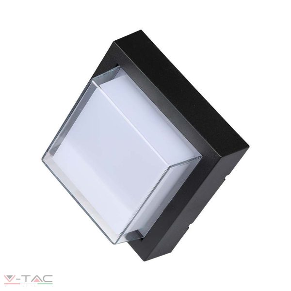 7W LED fali lámpa négyszög fekete 3000K - 218612