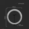10W LED TikTok Selfie lámpa asztali állvánnyal és távirányítóval 3200K-5500K - 23048 - Image 8