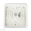 12W LED mozgásérzékelős mennyezeti lámpa SAMSUNG chip 3IN1 négyzet fehér - 23419 - Image 2