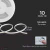 10W LED szalag 2835 121 LED/m PIROS 220V (50 méter) - 23730 - Image 5
