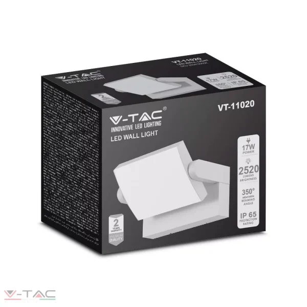 17W LED fali lámpa fehér 6500K IP44 - 2934