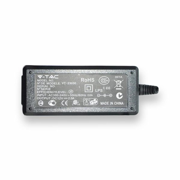 LED tápegység - 30W 12V 2,5A Műanyag IP44 - 3238