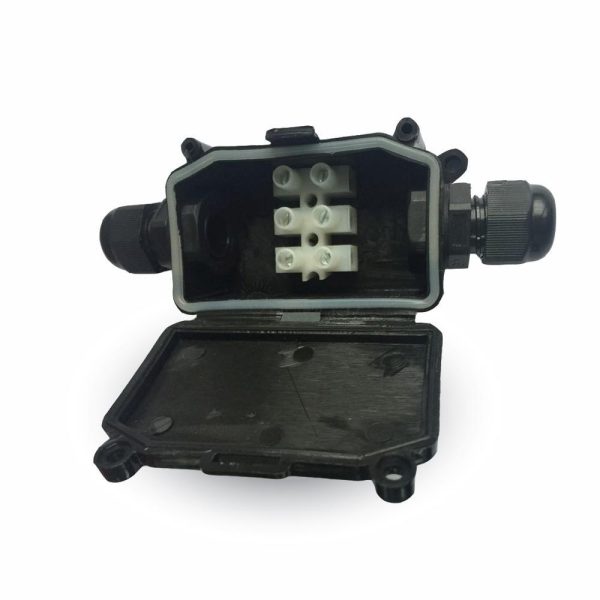 Led reflektorhoz vízhatlan kötődoboz fekete - 3578