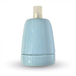 Porcelán E27 foglalat - 3798 (kék)