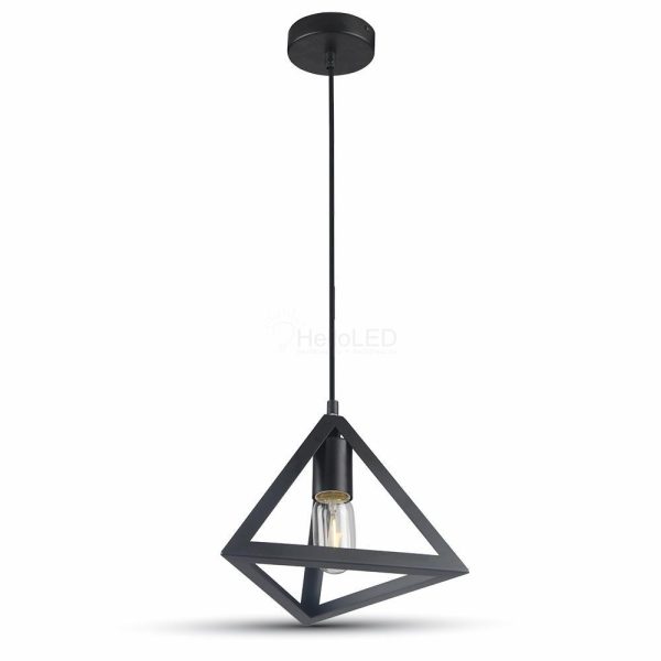 Geometric háromszög csillár fekete - 3832