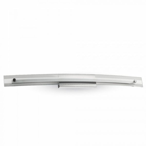 12W LED elegáns falilámpa króm, üveg, ívelt IP20 4000K - 3896