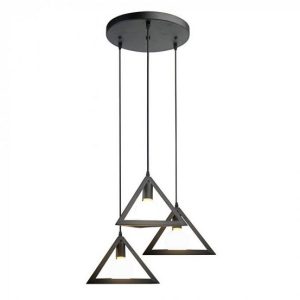 Három foglalatú függő geometric háromszög csillár - 3927