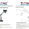 Állítható rugós asztali lámpa E27 foglalattal fekete - 40341 - Image 3