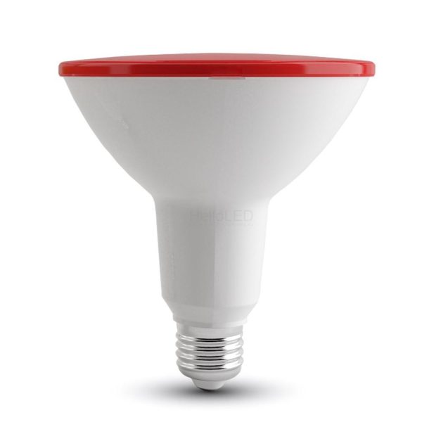 LED izzó - 15W PAR38 E27 IP65 30° Piros - 4419