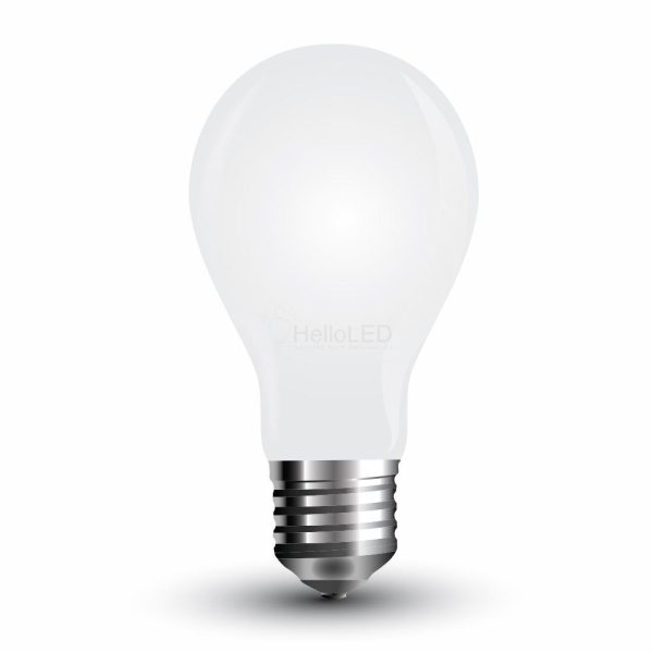Retro LED izzó - 4W Filament fehér üveg E27 A60 Hideg fehér 4491