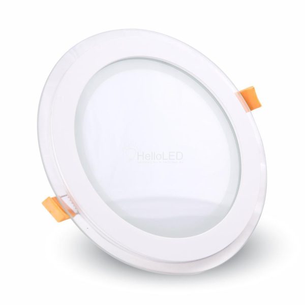 12W Üveg LED Mini Panel / LED lámpatest - kerek 6400K - 4743