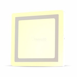 18 3W LED Felületre szerelhető Panel - Négyzet alakú 3000K 4928