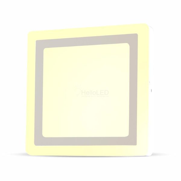 18 3W LED Felületre szerelhető Panel - Négyzet alakú 3000K 4928
