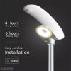 20W LED napelemes lámpa beépített mozgásérzékelővel 6400K IP65 - 5506 - Image 5