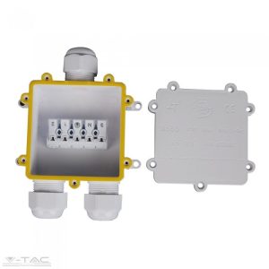 Led reflektorhoz vízhatlan kötődoboz fehér (3 osztás) - 5981
