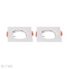 GU10 beépítőkeret fehér 2db/csomag négyszög - 6642 - Image 2