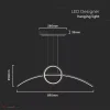 30W Fekete LED Design csillár 4000K - 6933 - Image 2