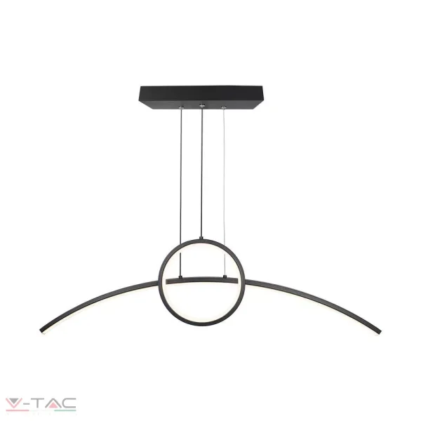 30W Fekete LED Design csillár 4000K - 6933