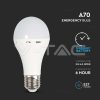 9W LED izzó E27 A70 beépített készenléti akkumulátorral 4000K - 7010 - Image 3