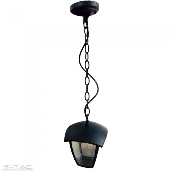 Fekete kültéri függő lámpatest E27 IP44 - 7058