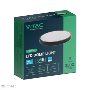 24W fekete LED Mennyezeti lámpa kör 3000K IP44 - 76361-24