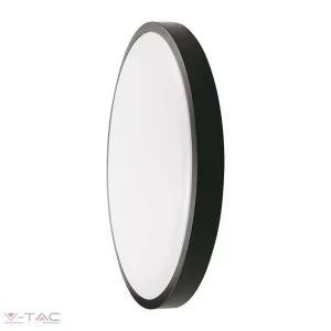 24W Fekete LED Mennyezeti lámpa kör 4000K IP44 - 7637