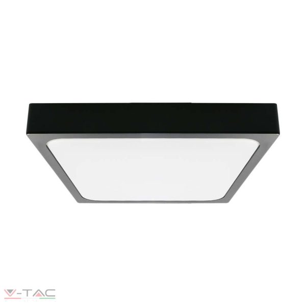 24W Fekete LED Mennyezeti lámpa négyszög 4000K IP44 - 7646