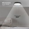 24W Fekete Mozgásérzékelős LED mennyezeti lámpa kör 4000K IP44 - 7670 - Image 3