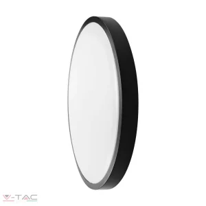 36W LED Mennyezeti lámpa kör mikrohullámú érzékelővel fekete 4000K IP44 - 76711