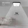 36W fekete LED mozgásérzékelős mennyezeti lámpa négyszög 4000K IP44 - 76741-24 - Image 4