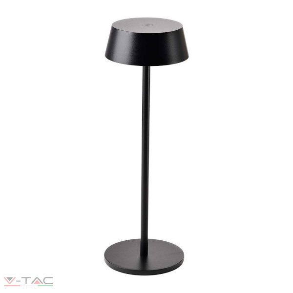 2W fekete LED újratölthető asztali lámpa 3000K - 7690