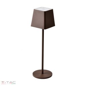 2W barna újratölthető asztali LED lámpa 3000K - 7693